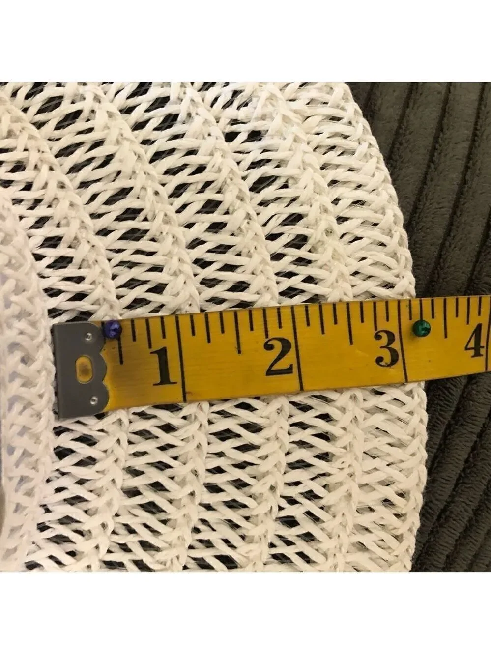 Off White Woven Wide Brim Kids Summer Hat OS